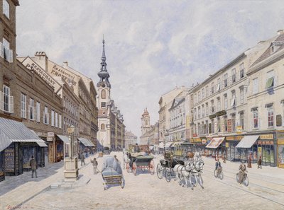 The Inner Mariahilfer Street by Baron Raimund von Stillfried
